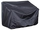 MR. DEKO Schutzhülle Gartenbank 2 Sitzer 130cm Aero Protect Dunkelgrau | Abdeckhaube Gartenmöbel Atmungsaktiv | Schutzhaube Reißfest | Abdeckung Bank Outdoor UV-beständig