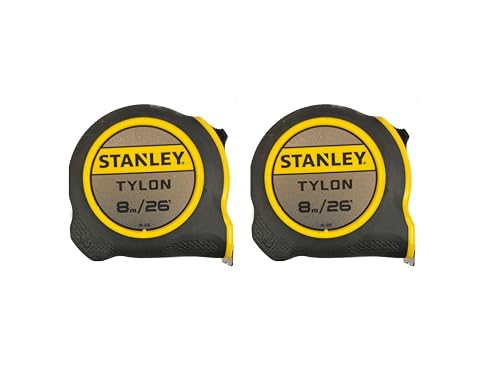 Stanley Lot de 2 Mètres à Ruban Enrouleurs Tylon de Poche Systèmes Métrique et Impérial 8 m