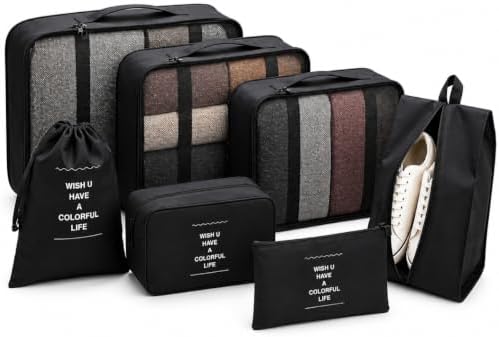 Kit Organizador de Mala Viagem 7 Peças Bolsa Organizadora Bagagem...