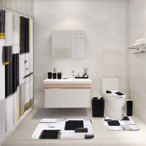 image for XLHOMO Bathroom Set - Black Bathroom Accessories Set, Bathroom Sets wi