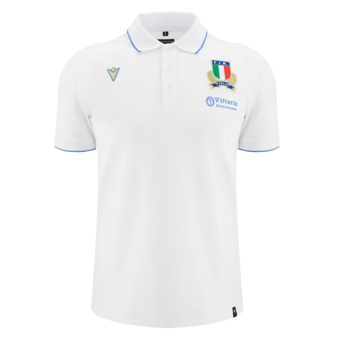 Macron Polo in Cotone Adulto Athleisure Italia Rugby