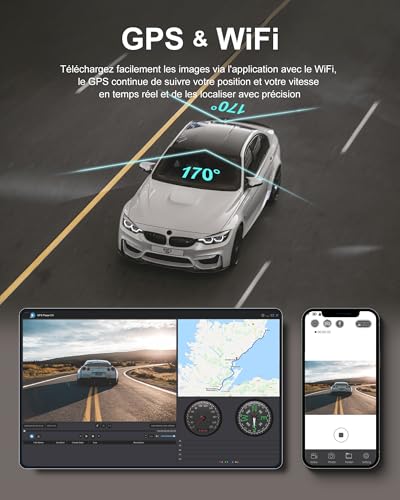 Dashcam Voiture 4K Évitez les Litiges d'Assurance avec la Double Caméra iZEEKER