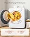 Euhomy Portable Clothes Dryer, 1.5 Cu.Ft. Portable Dryer, 850W Drying Machine with Front-Loading Stainless Steel Drum, 5 Functions, Suitable for Apartments, Dorms, RVs, Small Spaces