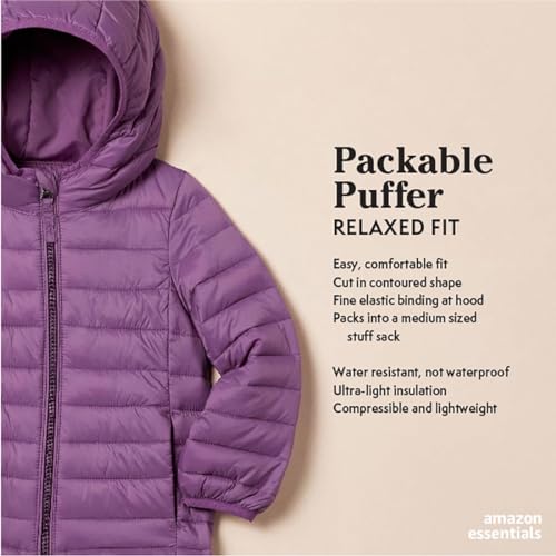 Amazon Essentials G-S17AE10003-OP-S (6-7) Girls' Lightweight Water-Resistant Packable Hooded Puffer Jacket thumb #1