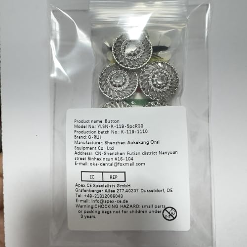 G-RUI 5pc/lot Luxury Crystal Buttons for Clothes Cubic Zirconia Button for Coat Decorative CZ Sewing Buttons for Cashmere Cardigan (19.8mm) - Image 2