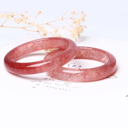 Bangle de jade en cristal rose YZCIS bijou luxe taille 62 - 3