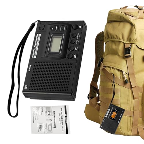 Genérico Radio Portátil, Radio Despertador Am/FM, Unciona con Pilas, Radios Reloj Digital, Radios Analógica con Altavoz Grande para El Hogar Y Exteriores