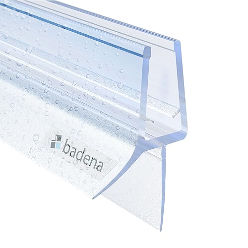 Badena® Duschdichtungen für Duschtüren 4mm 5mm I 100cm Ersatzdichtung für Glas I Duschtürdichtung Wasserabweiser mit Dichtlippe I Dichtung Duschwand Badewanne Duschkabine I Duschabdichtung transparent