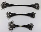 ICE SEA 60pcs Fishing Leaders Nylon-Coated Fishing Line Wire Leaders with Swivels and Snaps 5.91inch