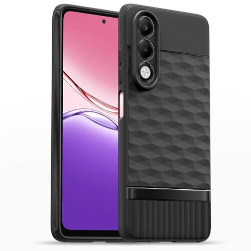 Image of Pikkme Back Cover for Oppo K13x 5G Camera Protection 3D Hexa Cube Design Silicone Protective Bumper Case (Black)