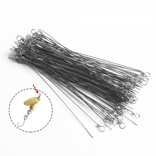 Kit de 100 ejes de acero inoxidable para señuelos de pesca miniatura 4