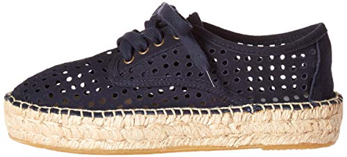 Bayton Puravida mocassim feminino de camurça azul marinho, Azul marino, 10