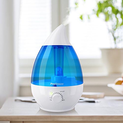Pro Breeze® 3.8L Large Ultrasonic Cool Mist Humidifier - Large Water Tank Capacity, Works For Up To 48 Hours, Aroma Diffuser Tray, Night Light and Auto Shut-Off