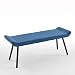 Produktbild Inter-Furn Meran Sitzbank, Metall, Sitz/Rücken Blau, Metallbeine Schwarz, 130 x 53 x 46 cm