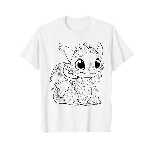 Drache Mandala zum bemalen & ausmalen für Kinder T-Shirt