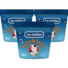 Los Nietitos Classic Dulce de Leche Milk Caramel Gluten-Free from Uruguay, 3 x 500 g / 17.6 oz Each