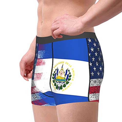 Usa El Salvador Flag Mens Boxer Briefs Underwear Breathable Stretch Boxer Trunk with Pouch for Men, Youth4