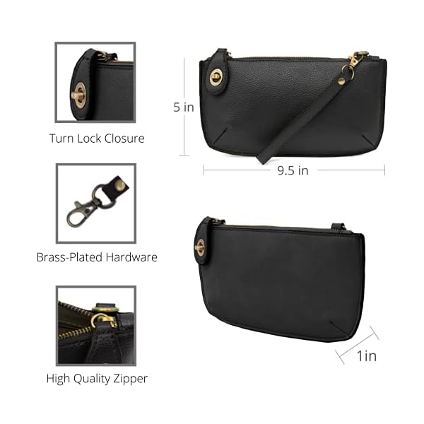 Joy-Susan-Womens-Mini-Crossbody-Wristlet-Clutch Joy Susan Women's Mini Crossbody: Wristlet Clutch - Black