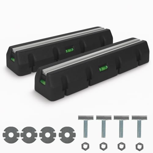 ENVIRON - Base de amortecimento para bomba de calor com carrinho de água e conjunto de fixação maciça, resistente aos raios UV, suporta 700 kg (600 mm), consola de chão, pés antivibração