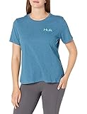 Photo Gallery huk women s standard performance fishing crew tee | ladies t-shirt, shield-deep lake heather, small Photo Gallery huk women s standard performance fishing crew tee | ladies t-shirt, shield-deep lake heather, small