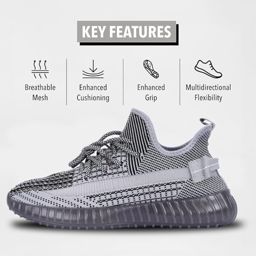 Image of Glemia Knitted Athletic Sneakers, Breathable Mesh Upper, Lightweight Athleisure Knitted Active Wear Slip-On Sneaker Shoes for Sports, Athletics, and Walking Shoes (Multicoloured)