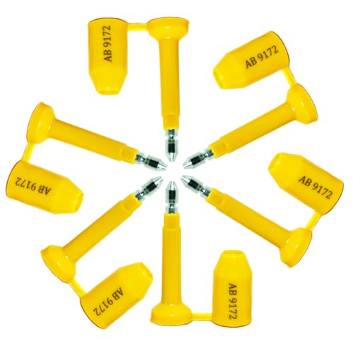 Image of Raj Krishna Industries Container Roto Block Anti Spin Tamper Proof Bolt Seal - Heavy Duty Security Trunk Seal | Yellow | 10 PCS