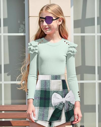 Image of 2 Pcs Single Eye Patch for Adults Kids, Adjustable Patch for Amblyopia, Light-blocking for Lazy Eyes, Medical Pirate Costume (purple)