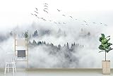 3D Forest Cloud Goose 0483 Wall Paper Print Decal Deco Wall Mural Self-Adhesive Wallpaper AJ US Muzi