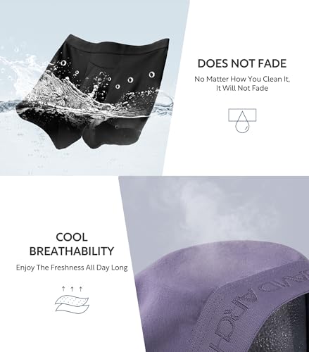 DAVID ARCHY Mens Underwear Cotton Boxer Briefs with Pouch Ultra Moisture Wicking Breathable Soft with Horizontal Fly 3 Pack2