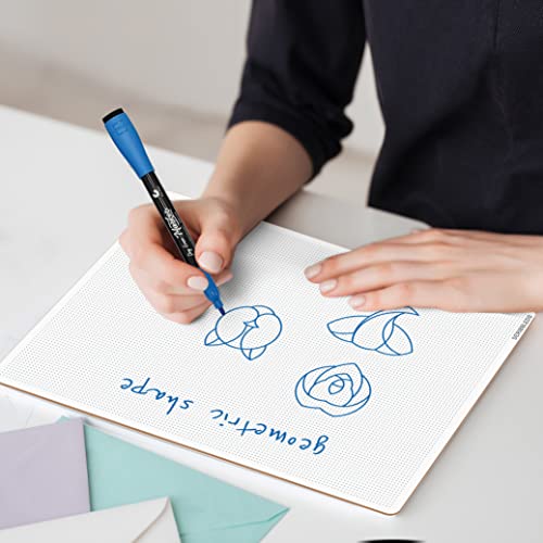 Dotted Dry Erase Board Graph Whiteboard  9" X 12" Double Sided With Bullet Dot Grid Paper For Home School Classroom Kids And Students Portable Dot Grid Board For Notes Drawing Graphing And Calligraphy #TOP7