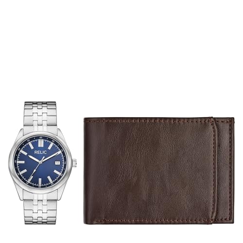 Montre argentée pour homme RELIC Fossil horlogerie classique trois aiguilles en acier