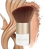 Kabuki Face Makeup Brush, Portable Travel Blush Brush Flawless for Foundation, Powder, Bronzer Buffing, Liquid, Cream, Cruelty Free