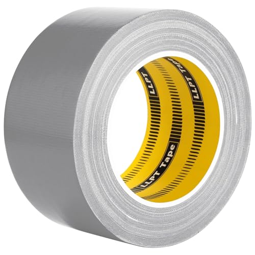 LLPT Ruban Adhésif en Tissu | Gris Argent | 60 mm x 30 m x 0,23 mm | Adhésif Sans Résidus Résistant à l'eau | pour L'artisanat de Bricolage Décoration...