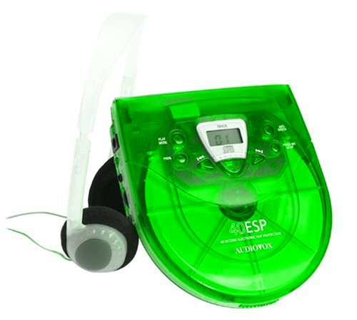 Audiovox CE-145G Personal CD Player with 40-Second Anti-Skip Protection (Translucent Green)