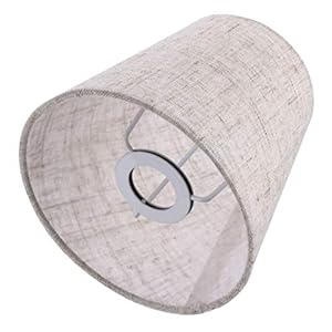 Uonlytech Abat-jour en tissu, forme de parapluie, baril, empire, pour lampe de table, lampadaire, lustre, lampe à suspendre, environ 12,7 x 12,7 cm, lin