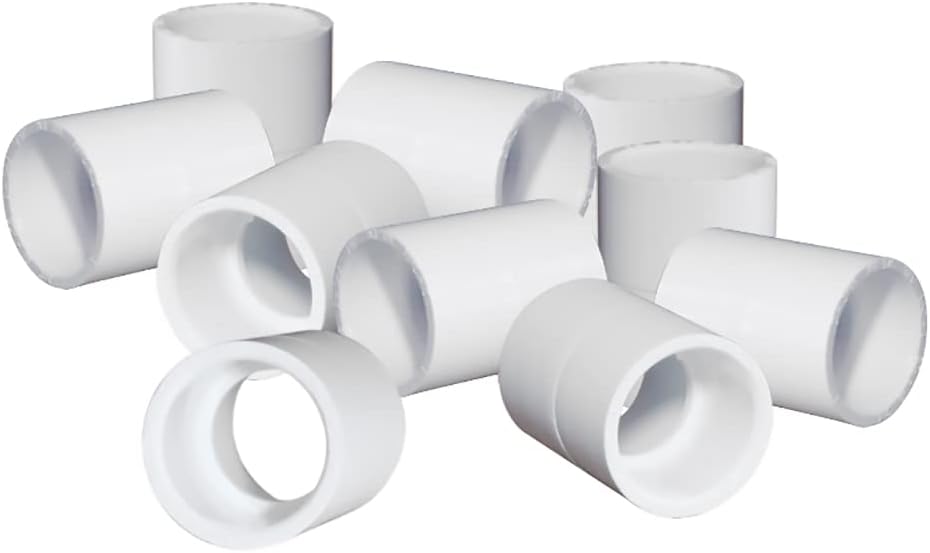 3/4" Schedule 40 PVC - SCH40 Pipe Coupling - Pack of 10
