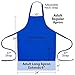 100% Made in the USA Commercial Quality 65/35 Poly/Cotton 2-pocket Adult Aprons