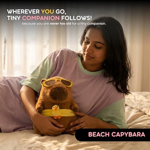 Image of Flufies Plush Soft Toys for New Born Baby and Baby Boy - Soft and Easy Wash Plush - Huggable Plush Toys for Girls and Boys - Soft Toy for Home Decor (Beach Capybara)