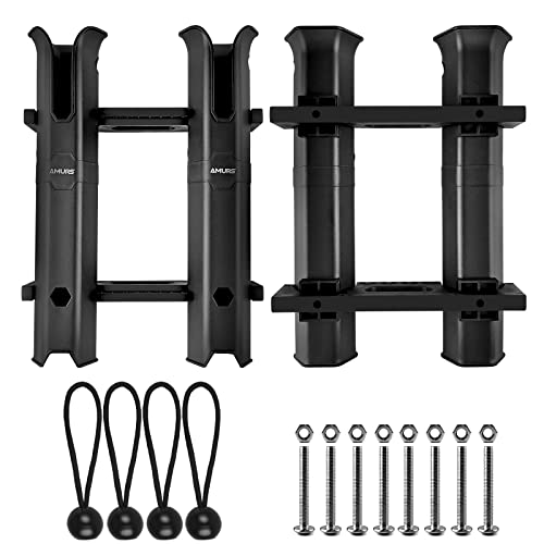 Amurs Fishing Rod Holders Racks Bracket,Wall Mounted Rod Holder Boat Rod Holders With 6Inch Ball Bungee Cords And Screws,Portable Fishing Pole Holders For Boats, Garage, Cooler, Trailer #TOP6