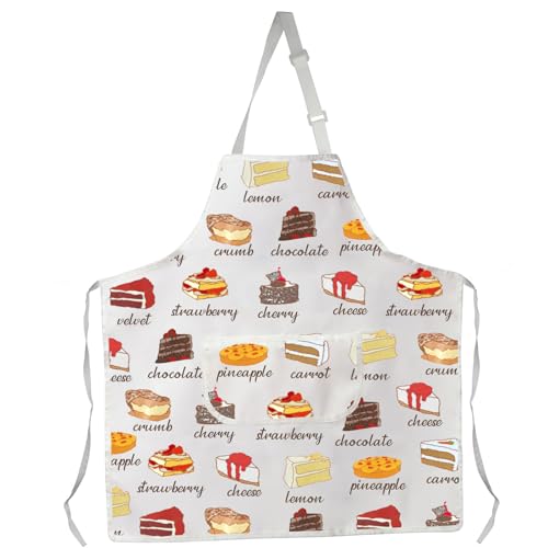 Delantal para tartas, regalo para repostería, postre, regalo para amantes de los panaderos, postres, panadería, regalo para amantes de la comida, Delantal de cerezo Reino Unido, Taille unique