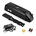 X-go Ebike Battery 48V/36V 13AH/10AH/15Ah Lithium ion Battery with Charger, USB Port, Electric Bike Battery for 500W/1000W Bike Motor Black