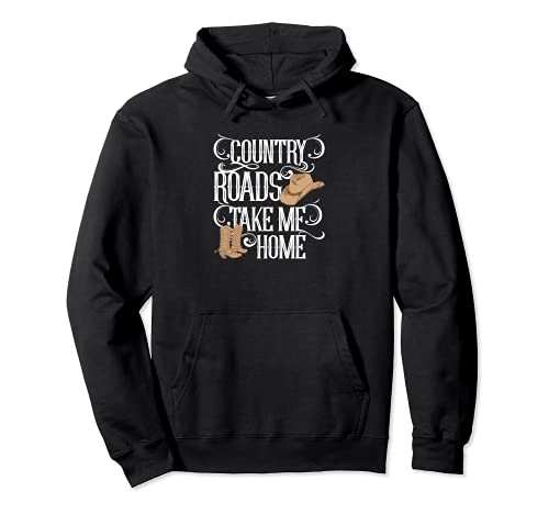 Country Roads Take Me Home Cute Music Lyrics Felpa con Cappuccio