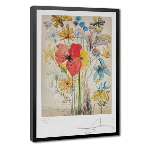 Impression sur toile Boquet of Flowers Dali cadre tableau mural salon