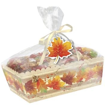 Autumn Paper Loaf Pan w/Cello Wrap 2 Per Pack