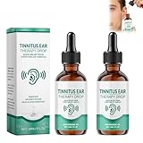 Daozhogo 2 Stück Tinnitus Relief, Ohrentropfen zur Reinigung der Ohren und Linderung von Ohrensausen, 60ml