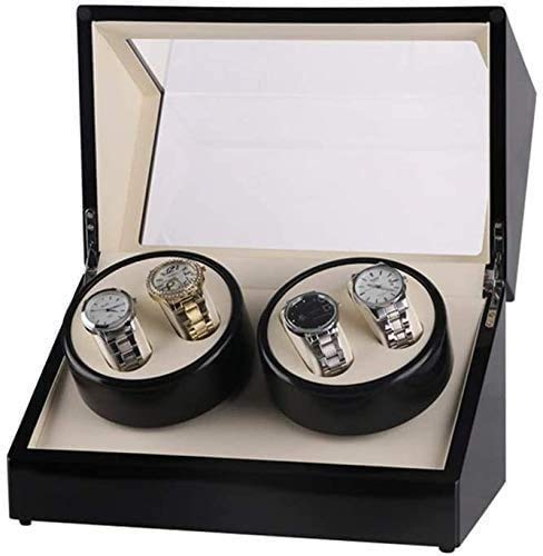  cajas de reloj Caja de reloj, Reloj Winder Shake Table Device Electric Automatic Winding Watch Box, Motor Box 4+0 Electric Shaker Double Head Watch Box, Moda/Un tamaño/foto Color 