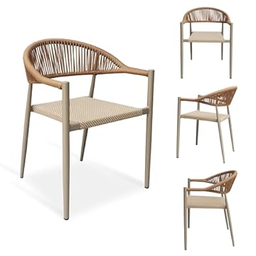 rattan garden dining chairs