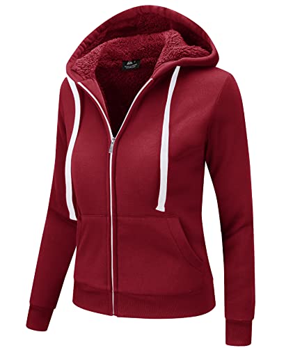 Image of SWISSWELL Hoodies for Women Winter Fleece Sweatshirt - Full Zip Up Thick Sherpa Lined Hooded Jacket