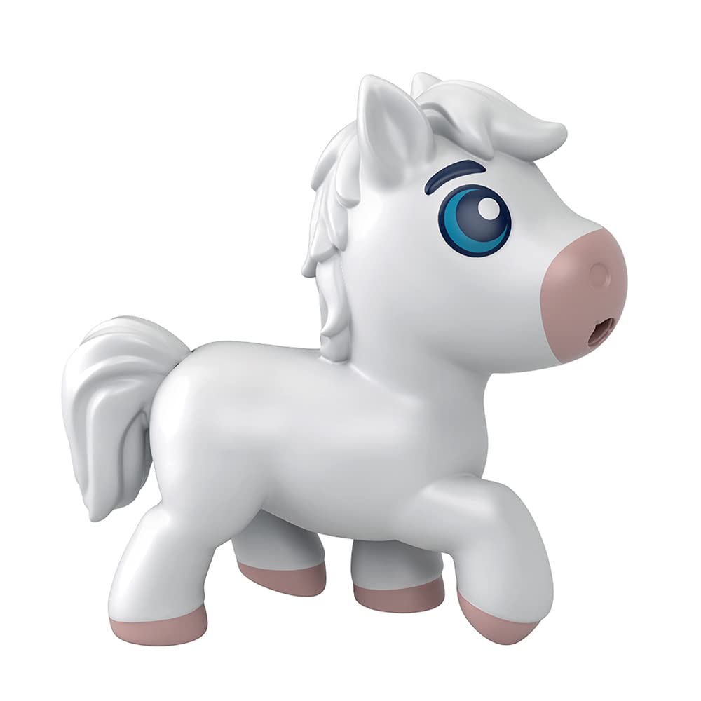 Mini-Sammelfiguren Precious Ponies inspiriert von The Movie Spirit Untamed – Pony Sequoia ~ Weißes Pferd mit weißem Rand ~ ungeöffnete identifizierte blinde Mystery Bag ~ Serie 1