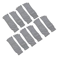 5 Paar Zehensocken, Fünf-Finger-Socken, Atmungsaktive Fünf-Finger-Socken Verhindern Fußgeruch Laufende Yoga-Socken für Männer (Grau)